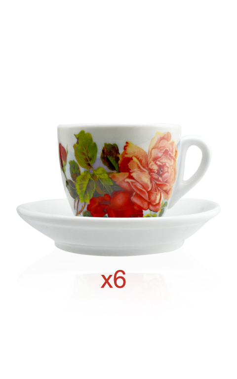 tazza ionia cappuccino rose